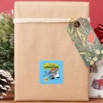 Dexter With Remote Square Sticker