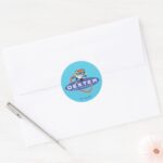 Dexter Boy Genius Classic Round Sticker