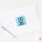 Dexter Genius Outline Graphic Square Sticker