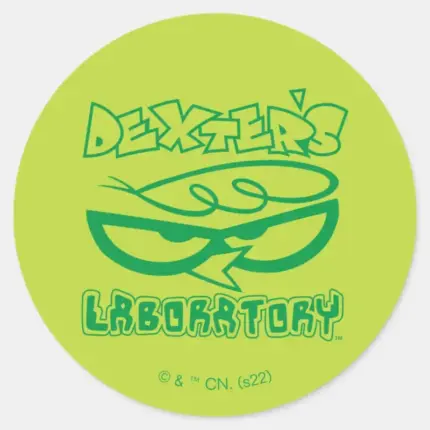 Dexters Laboratory Face Logo Classic Round Sticker