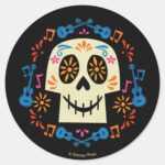Disney Pixar Coco Gothic Sugar Skull Classic Round Sticker