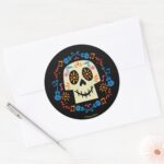 Disney Pixar Coco Gothic Sugar Skull Classic Round Sticker