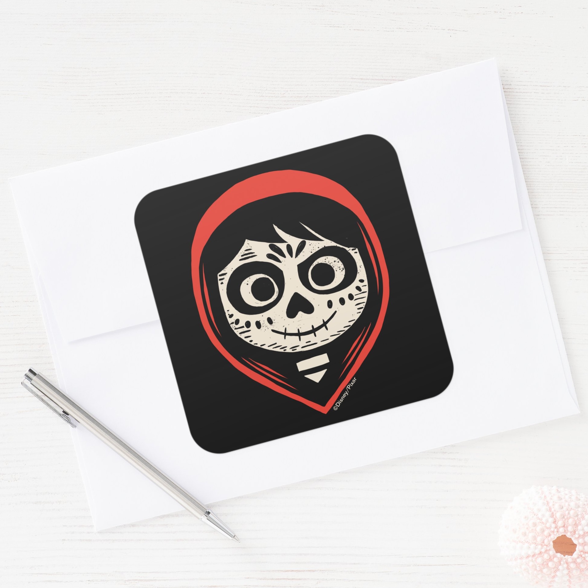 Disney Pixar Coco Miguel Dia De Los Muertos Square Sticker