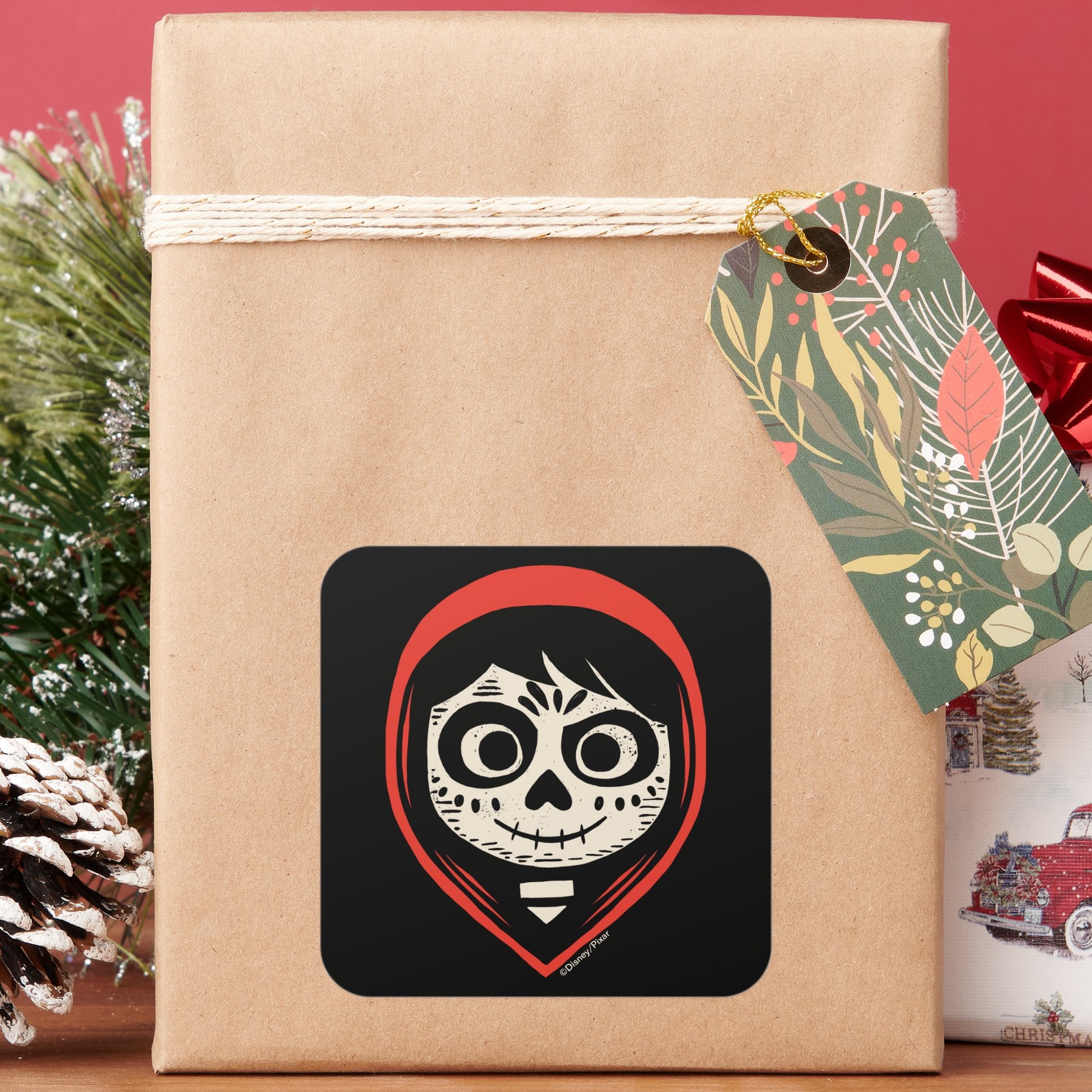 Disney Pixar Coco Miguel Dia De Los Muertos Square Sticker