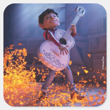 Disney Pixar Coco Miguel True Musician Square Sticker