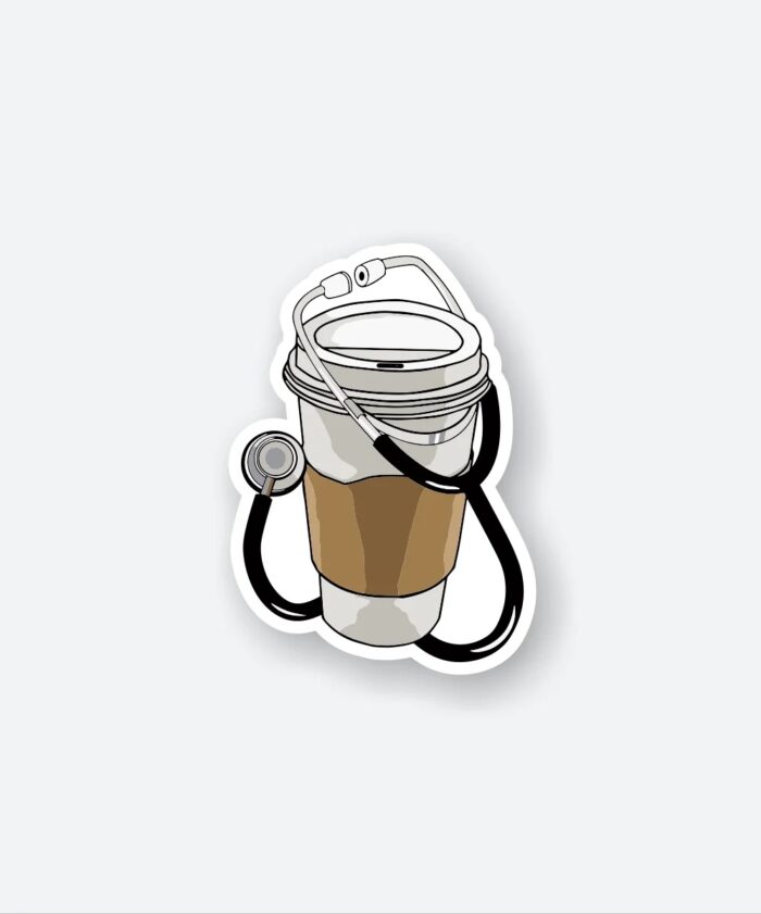 Doctor Coffee Cup Sticker