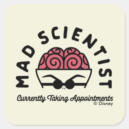 Doctor Finklestein Mad Scientist Square Sticker
