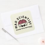 Doctor Finklestein Mad Scientist Square Sticker