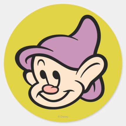 Dopey 1 Classic Round Sticker