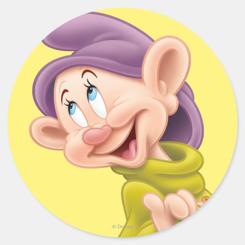 Dopey 3 Classic Round Sticker