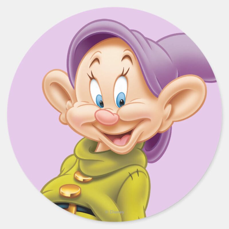 Dopey Standing Classic Round Sticker