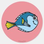 Dory Cartoon Classic Round Sticker