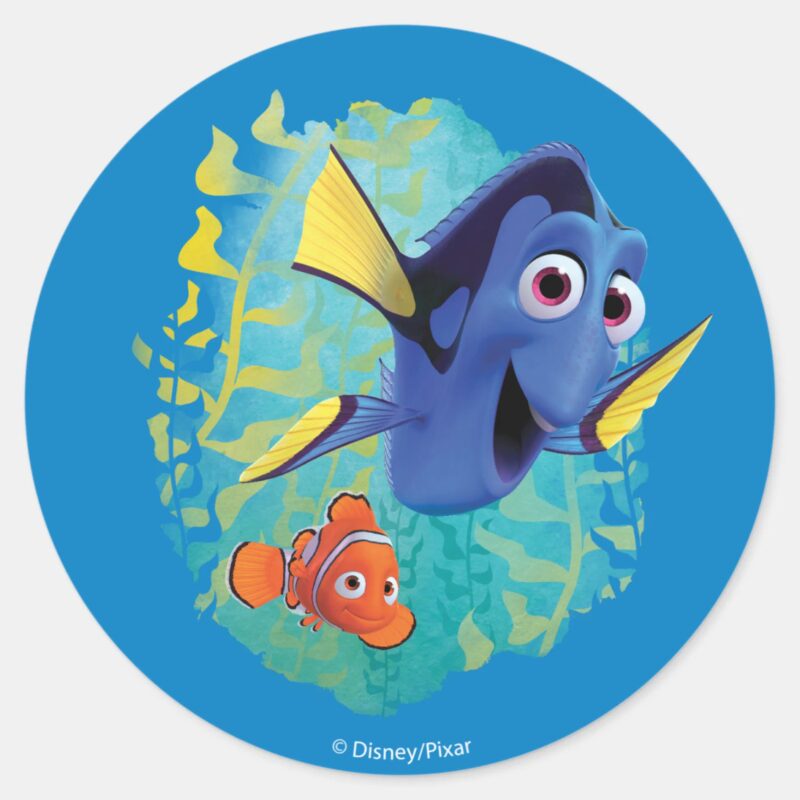 Dory Nemo Swim With Friends Classic Round Sticker
