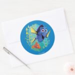 Dory Nemo Swim With Friends Classic Round Sticker