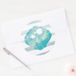 Dory Nemo Watercolor Shell Graphic Classic Round Sticker