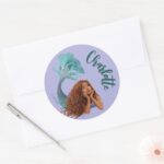 Dreamy Mermaid Ariel Art Classic Round Sticker