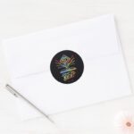 Drop The Beat DJ Scooby Doo Classic Round Sticker