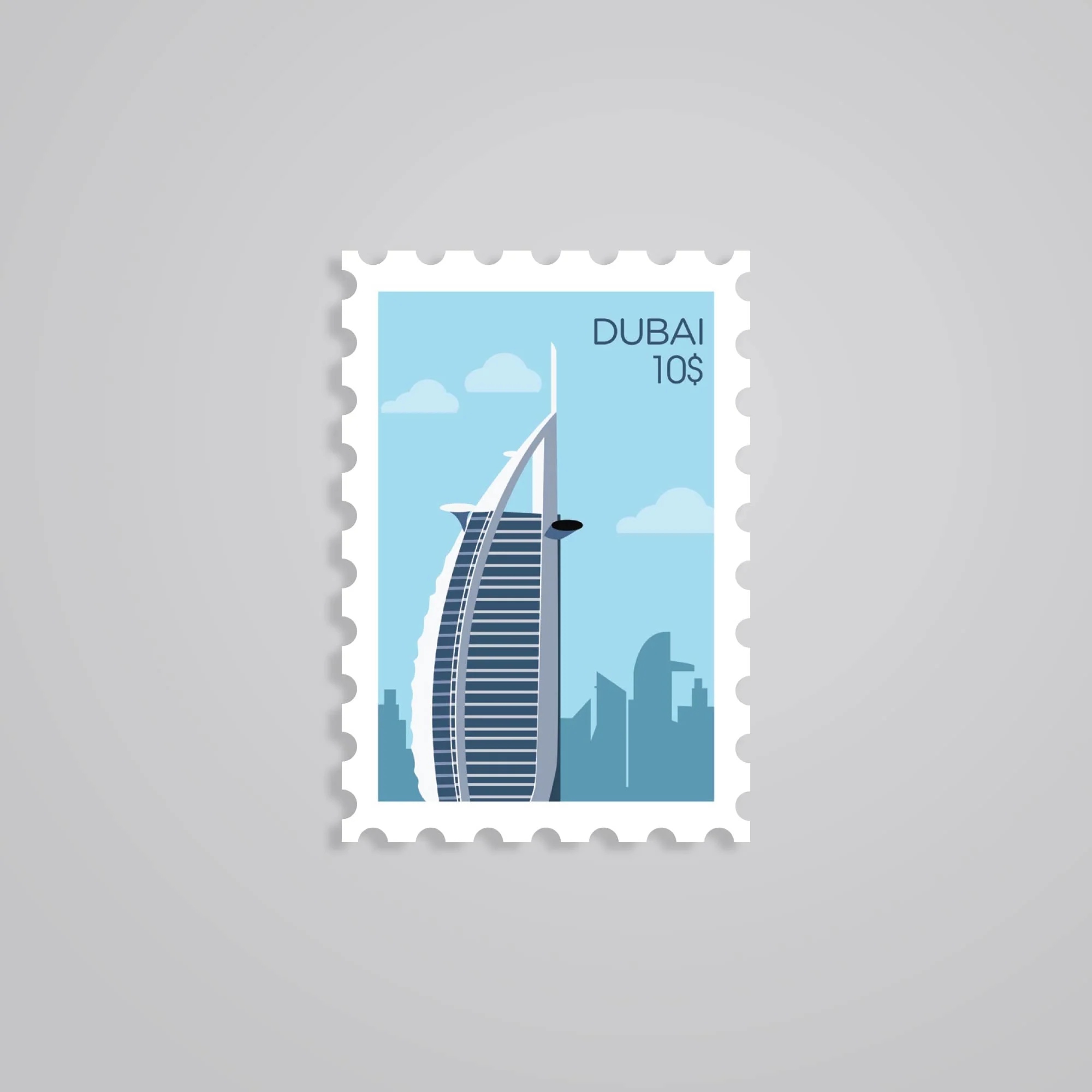 Dubai Stamp Travels Stickers
