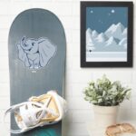 Dumbo Cartoon Dumbo Holding Up Feather Sticker