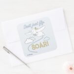 Dumbo Dont Just Fly. SOAR Square Sticker