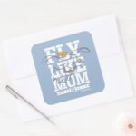 Dumbo Fly Like Mom Square Sticker