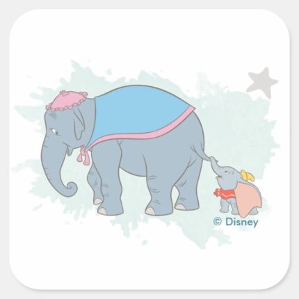 Dumbo Happy Mothers Day Square Sticker