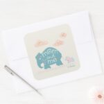 Dumbo Mom And Me Square Sticker