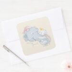 Dumbo Mommys Peanut Square Sticker