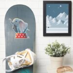 Dumbo Smiling Atop Circus Podium Sticker