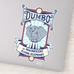 Dumbo The Magnificent Flying Elephant Circus Art Sticker