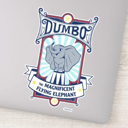 Dumbo The Magnificent Flying Elephant Circus Art Sticker