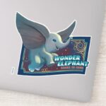 Dumbo Wonder Elephant Soars To Fame Circus Art Sticker