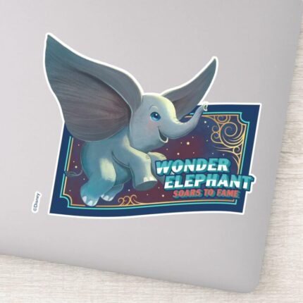 Dumbo Wonder Elephant Soars To Fame Circus Art Sticker
