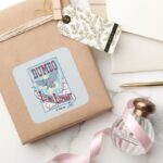 Dumbo The Flying Elephant Circus Art Square Sticker