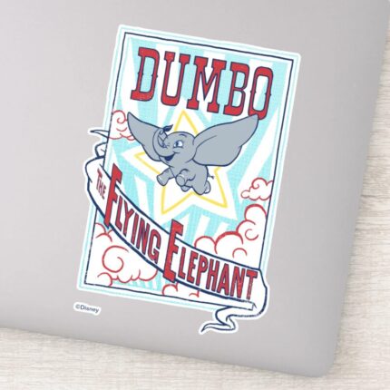 Dumbo The Flying Elephant Circus Art Sticker