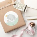 Dumbo And Timothy Q. Watercolor Classic Round Sticker
