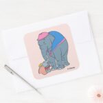 Dumbo And His Mother Square Sticker