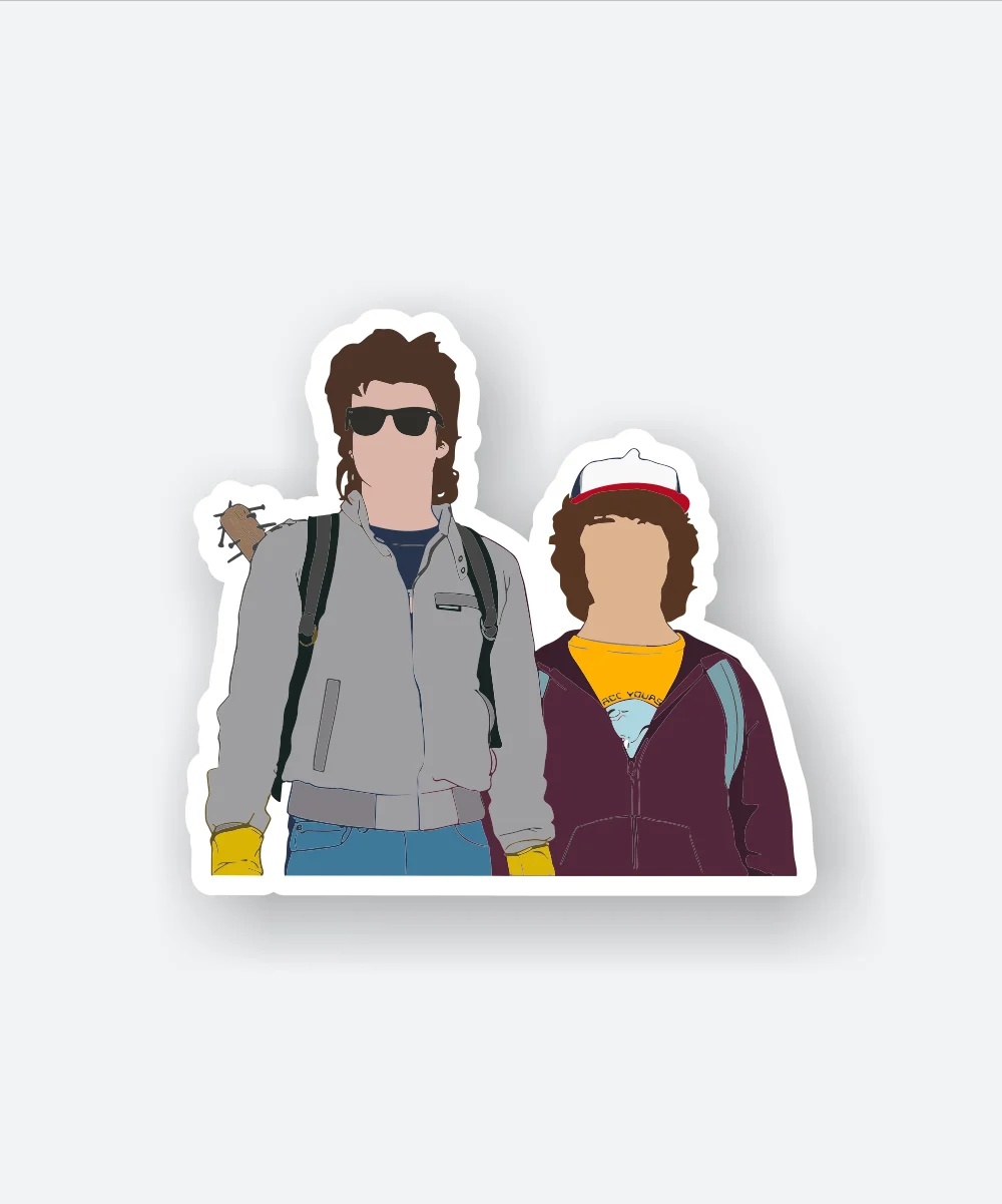 Dustin And Steve Stranger Things Sticker Dustin And Steve Stranger Things Sticker