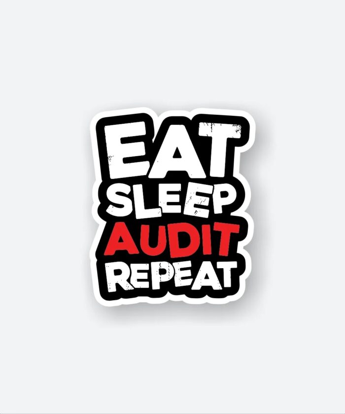 EAT SLEEP AUDIT REPEAT Sticker