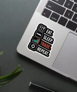 EAT SLEEP TRADE REPEAT Sticker