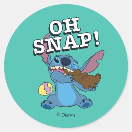 Easter Stitch Oh Snap Classic Round Sticker