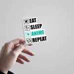 Eat Sleep Anime Repeat Anime Stickers