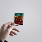 Eat Sleep Camp Repeat Travels Stickers
