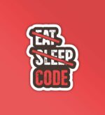 Eat Sleep Code Programmer Coding Sticker