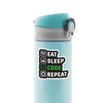 Eat Sleep Code Repeat Witty Stickers