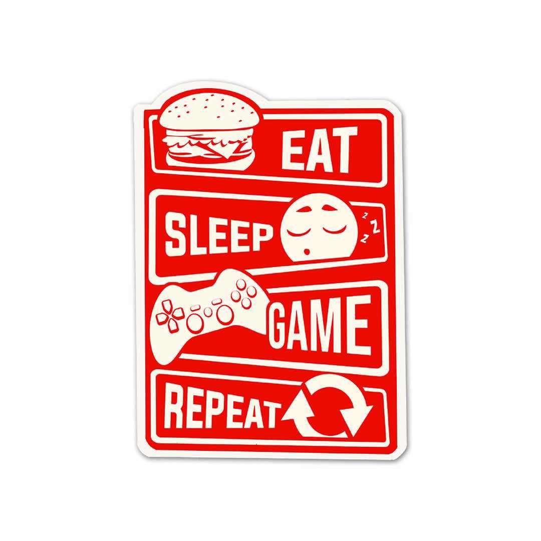 Eat Sleep Game Repeat Sticker Eat Sleep Game Repeat Sticker