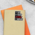 Eat Sleep Gym Repeat Witty Stickers