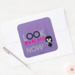 Edna Mode I Never Look Back Square Sticker