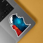 Edward Al Silhouette Anime Stickers