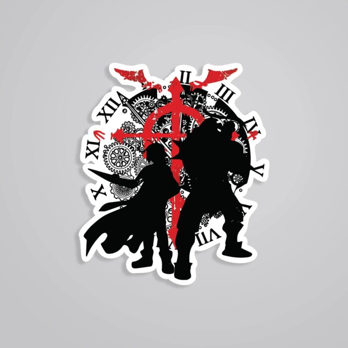 Edward Al In Black Silhouette Anime Stickers